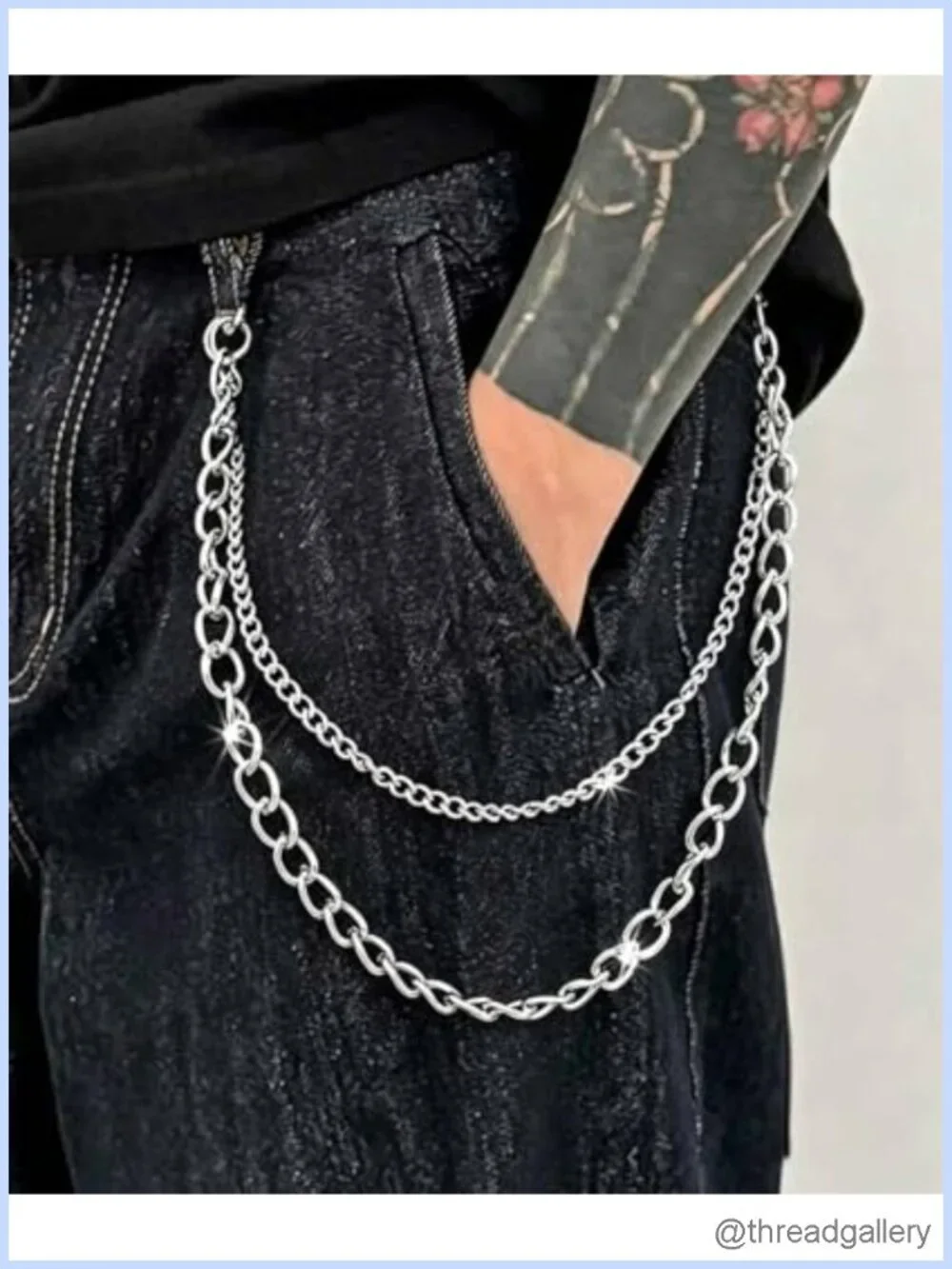 Hip Hop Jean Chain Punk Biker Wallet Chain Layered Keychain Body Jewelry